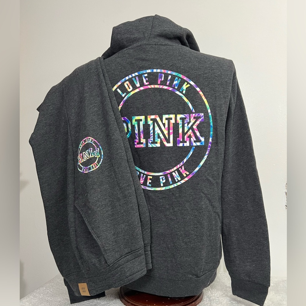 VS PINK FULL ZIP RAINBOW SET IN XL NWT